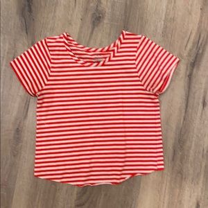 cropped striped shirt